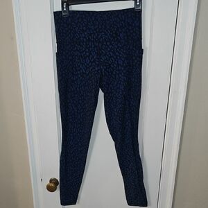 Athleta Navy Animal Print Leggings